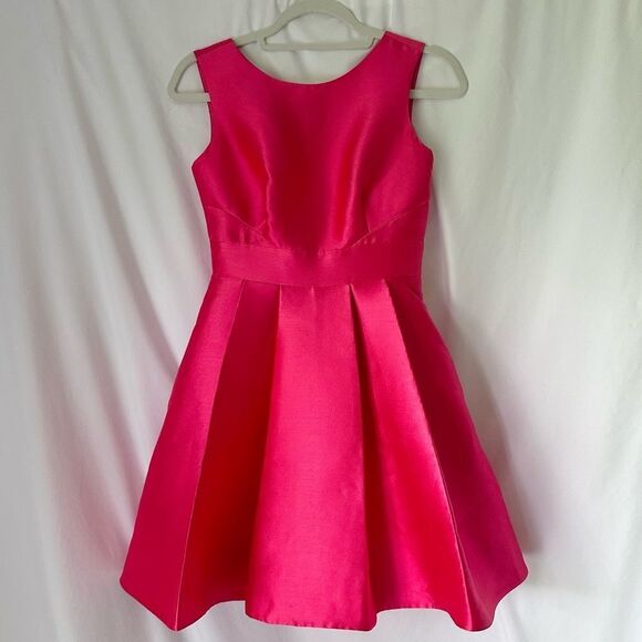 Kate Spade Open Back Bow Mini Party Dress in Pink Silk Blend Size 0 - Picture 5 of 16